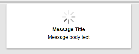 'Wait' Style Dropdown Message